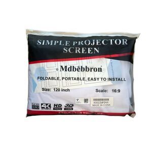 120 inch Projection Screen 16:9 Foldable AntiCrease Portable Projector Mdbebbron